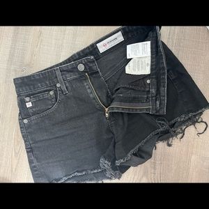 Black AG Jean Shorts